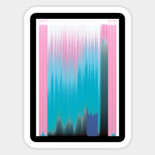 L.A. Poolside Glitch Abstract Contemporary Art Sticker